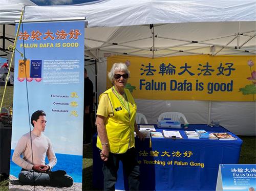 '图4:罗丽娅·布鲁尼呼吁中共停止迫害法轮功'