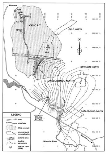 '图3:Oklo-Okelobondo矿区图(Keld