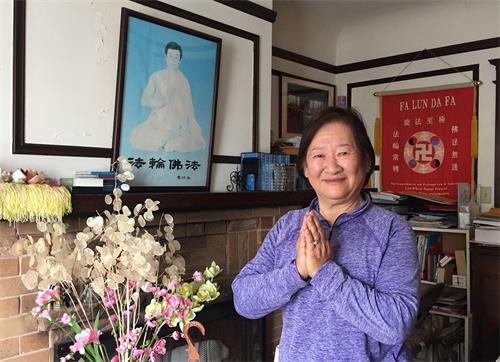 '图5:现年七十五岁的王香兰是在韩国出生的华裔'