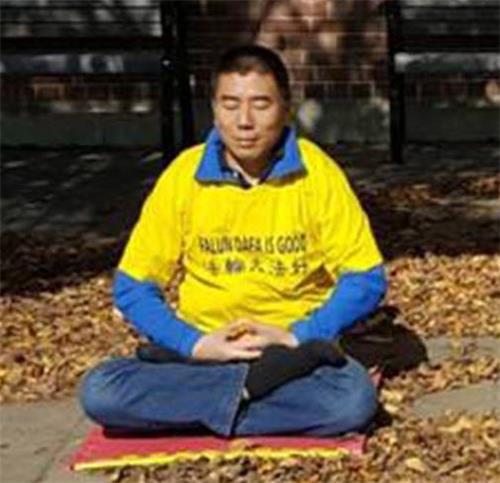 '图6:卡尔加里法轮功学员牛磊。'