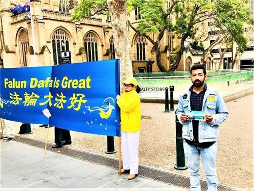 '图17:达比斯·阿迪斯卡里(Dabess Adsikari):“‘真、善、忍’可帮助每个人都变成好人。”'