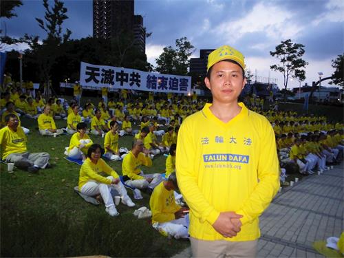 '图13:修炼法轮功四年的陈文悦表示,法轮功很好,教人做好人。他告诉自己要修到底。'