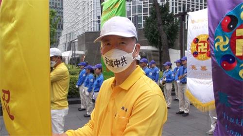 '图20:法轮功学员张宰健说:他说,“希望在中国的学员能够找回自由的修炼环境。”'