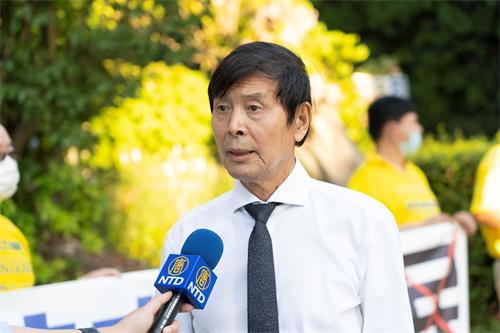 '图7:美西南法轮大法学会会长李有甫表示'
