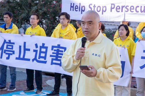 '图4:华盛顿DC法轮大法学会发言人林晓旭'