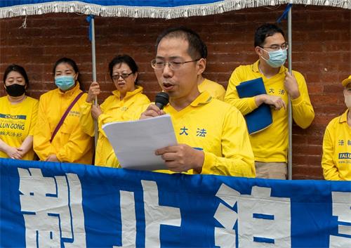 '图4:法轮功学员刘其顺表示,人们越来越认识到中共的邪恶本质了。'