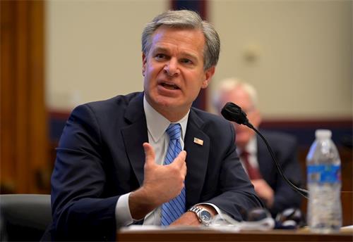 '图5:联邦调查局局长雷(Christopher Wray)9月17日参加众议院国土安全委员会的听证。'