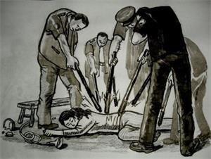 '酷刑:多根电棍电击'