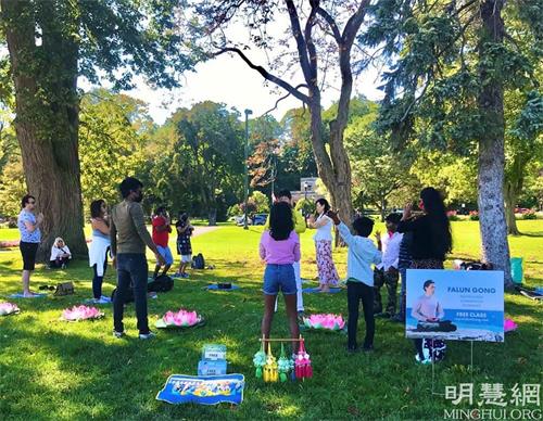 '图5~9:尼亚加拉大瀑布Niagara Falls炼功点。'