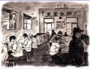 '示意图:中共监狱中的奴工迫害'