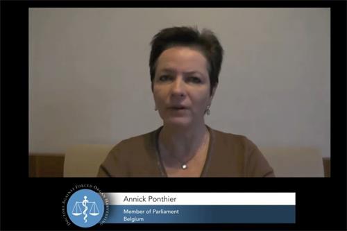 '图2:比利时议员安尼可·彭提尔(Annick Ponthier)希望将制止中共迫害法轮功提上议程'