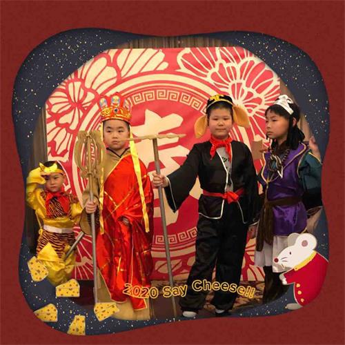 '图6:小弟子表演《西游记》'