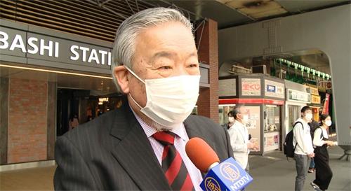 '图7:一位日本先生表示:“中共把没有罪的人关进监狱,这种事是绝对不允许的。”'