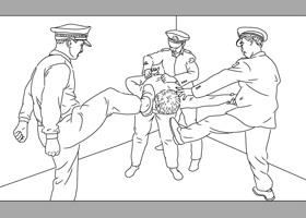 '酷刑演示:毒打'