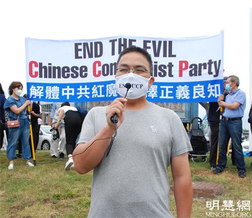 '图3:来自大陆的刘任介绍了他如何染上病毒,后来康复的经历。'