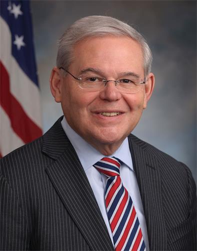 '图1:美国参议院外交关系委员会主席罗伯特·梅南德斯(Robert Menendez)'