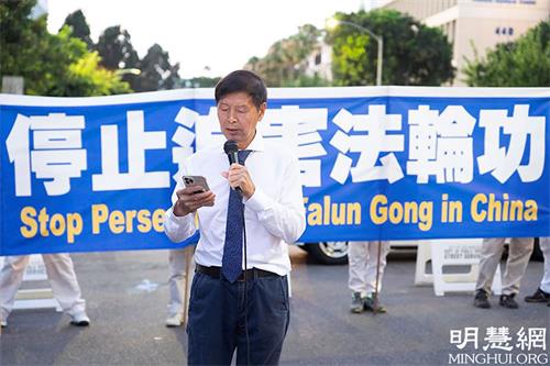 '图7:李有甫表示:善恶自当有报。他呼吁世人:“守护良知,远离共产邪灵,退出中共组织。”'