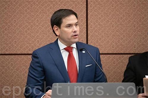'图2:美国国会及行政部门中国问题委员会(Congressional-Executive Commission on China)主席 ,参议院情报委员会副主席马可·卢比奥(Marco Rubio)'