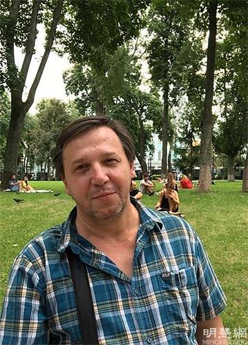 '图7:来自阿维捷夫卡的安德烈支持法轮功学员反迫害'