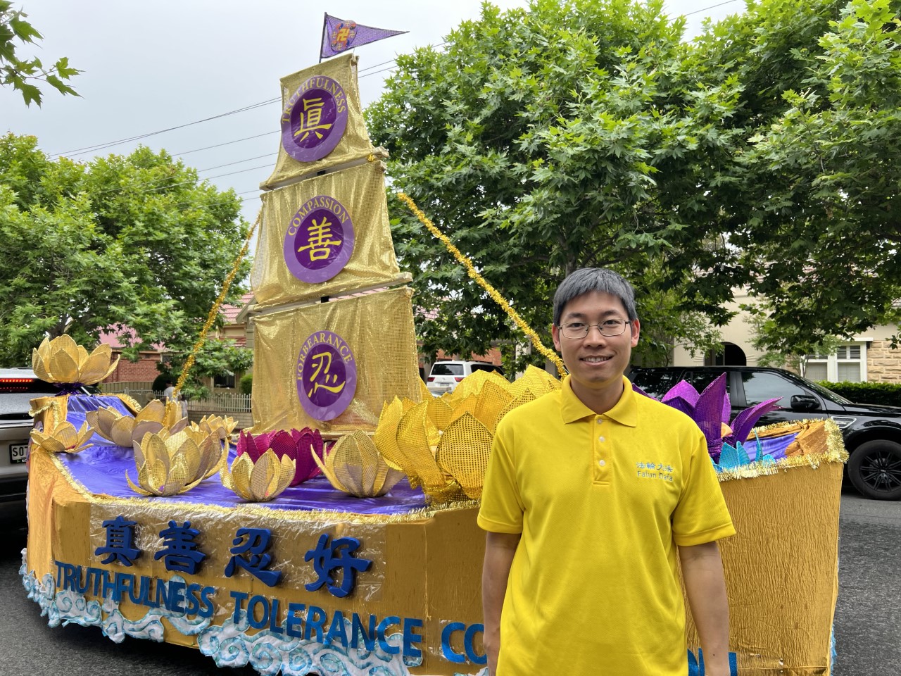 图5:第一次参加游行的越南裔法轮功学员小郑(Trinh)。