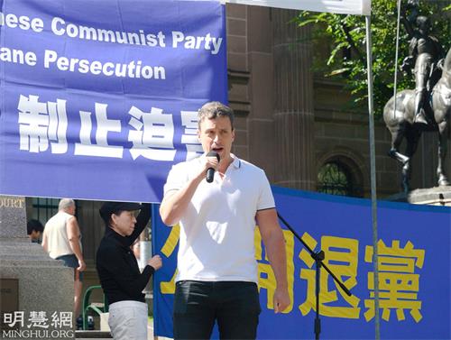 图10:独立社会活动组织“重燃澳大利亚”(Reignite Australia)主席乔纳斯(Morgan Jonas)先生。