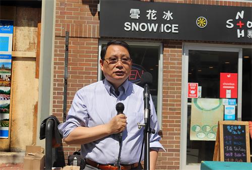 图5:大费城法轮大法佛学会会长杨景端医生