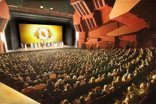 图2:二零二二年五月二十二日,神韵环球艺术团本年度在美国加州橙县柯斯塔梅莎橙县表演艺术中心(Segerstrom Center for the Arts)的第八场也是最后一场演出,以一票难求的火爆票房落幕。(大纪元)