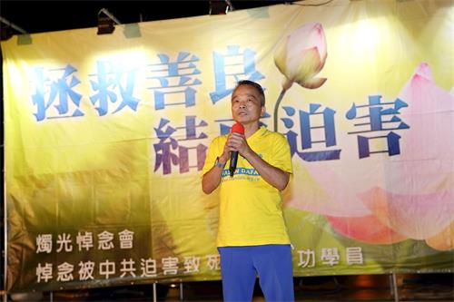 '图7:竹北市市民代表会前主席林文礼致词。'