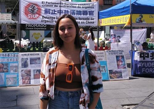 '图5:大学生万妮莎(Vanesa)表示:将会做一切自己力所能及的事情去帮助传播迫害的信息'