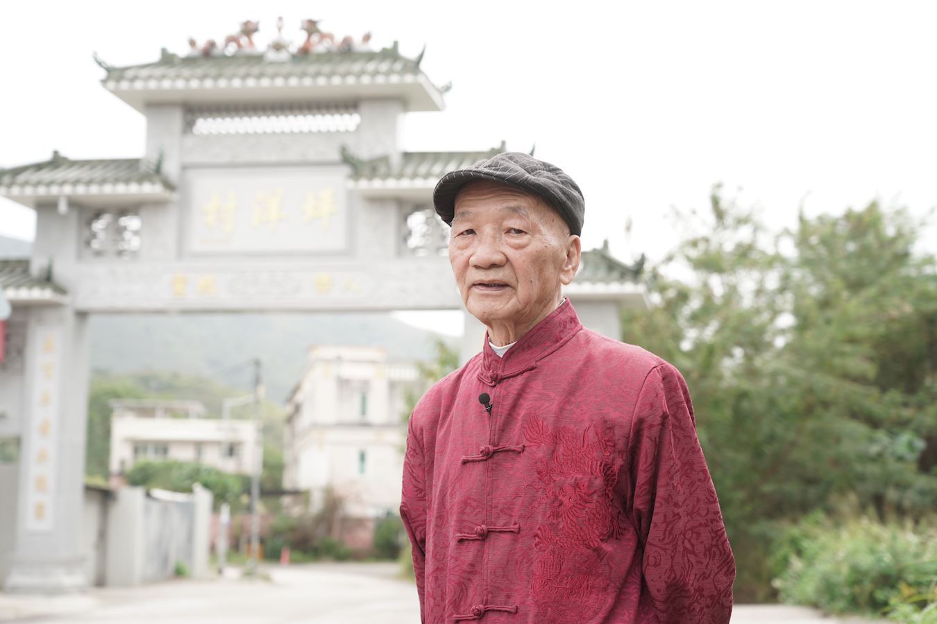 '图6:新界粉岭坪洋村原居民、前村长陈英田'