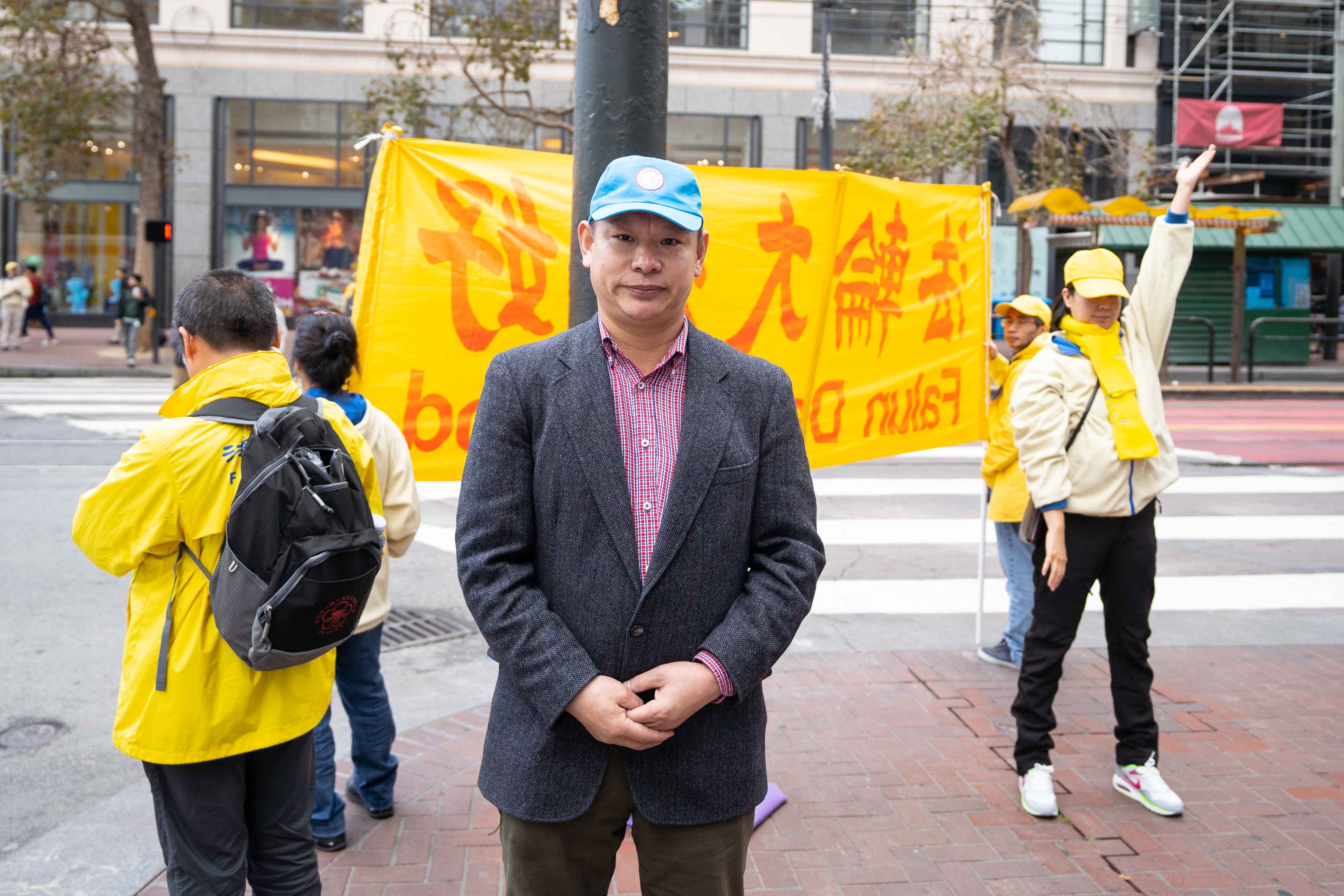 图24:大陆基督徒朱国辉表示,看到法轮功受到迫害,他内心感到非常悲痛