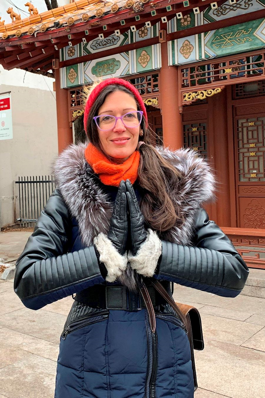 '图6:蒙特利尔法轮功学员贝托莱(Maud Bertholet)从二零零八年开始修炼,体会到法轮大法的真、善、忍原则,是让生命朝着善良无私的方向提升。'