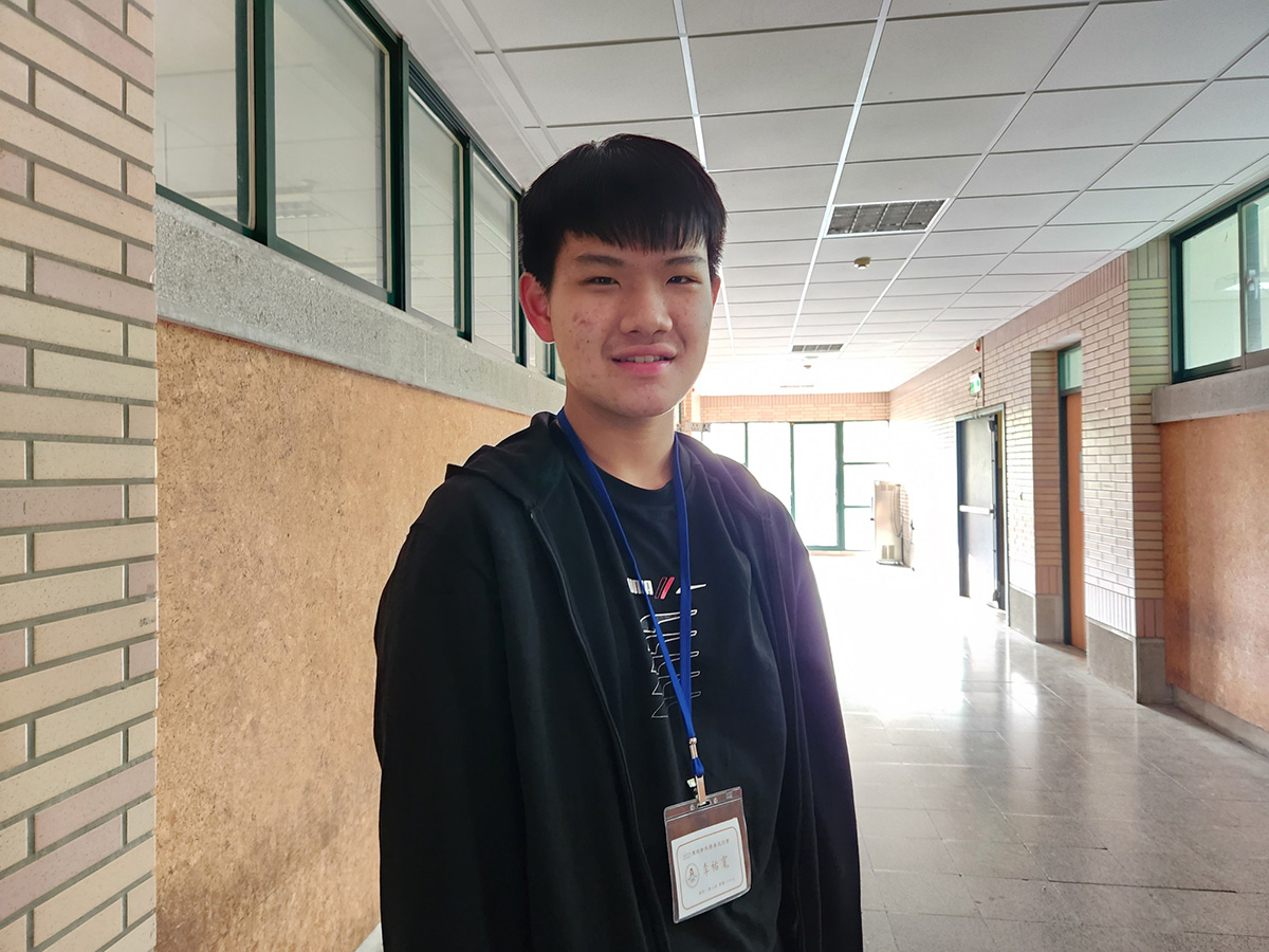 图3:目前就读国二的李佑宽非常喜欢这个环境