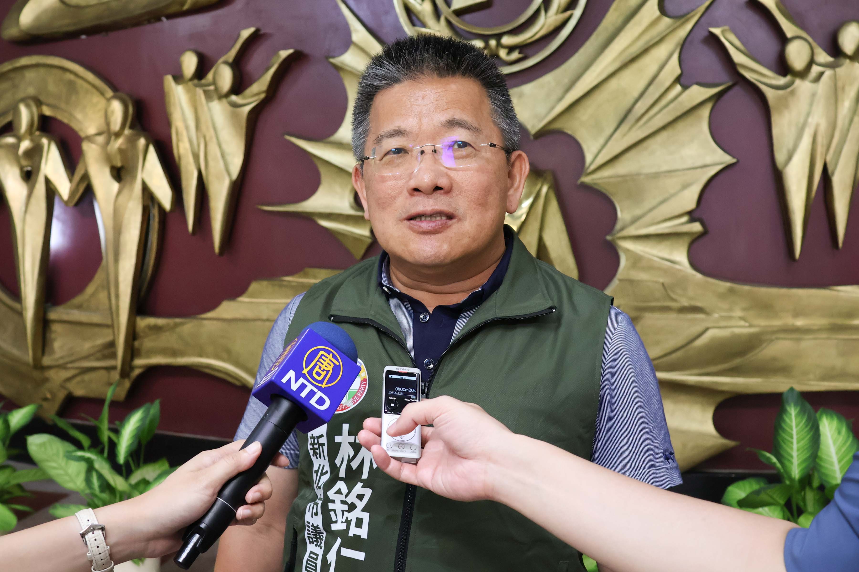 图5:新北市议员林铭仁说:“活摘器官在整个国际上都遭到所有人类的谴责,整个国际社会应该予以制裁。”