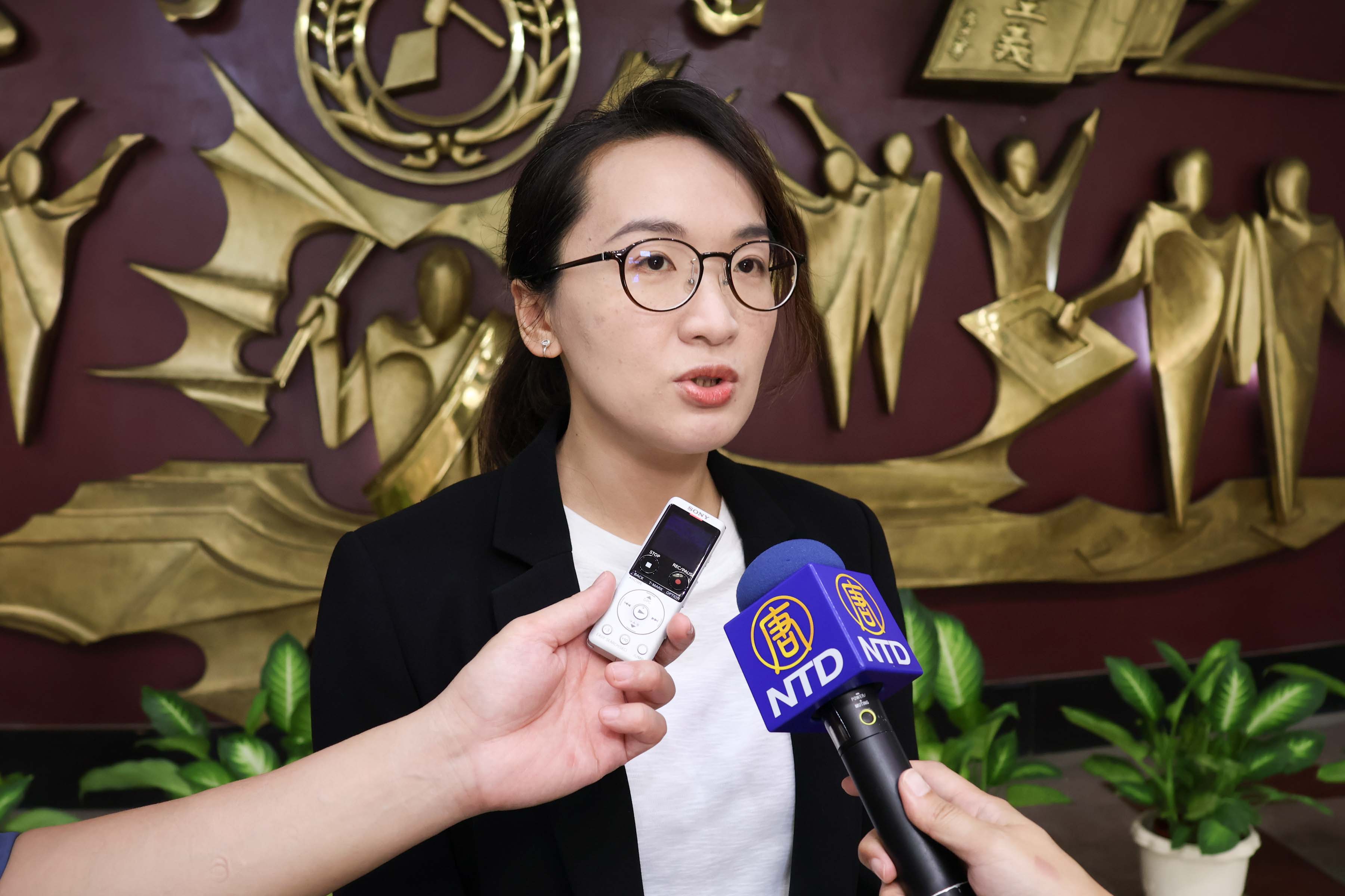 图6:新北市议员颜蔚慈表示,鼓励更多的人是透过正当的管道,正式的管道,不要被迫或不小心成为活摘器官的帮凶。