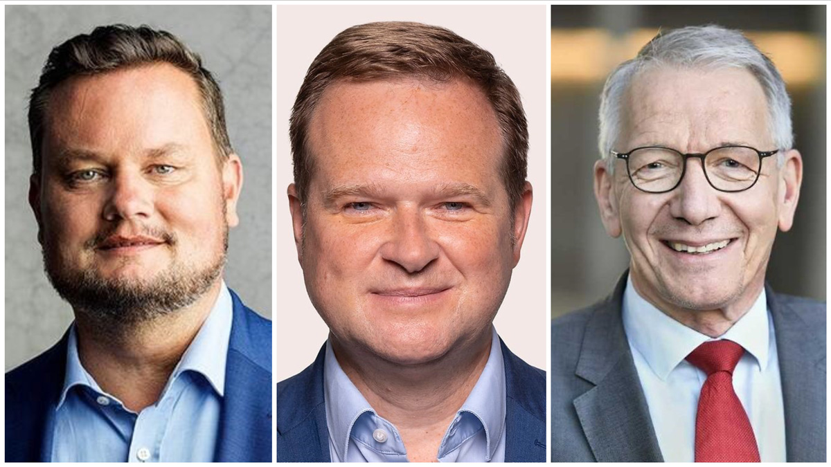 图4:从左到右:德国自由民主党(FDP)梅克伦堡-西波美拉尼亚州(Mecklenburg-Vorpommern)议会主席雷内·多姆克(René Domke)、德国社民党(SPD)国会议员弗兰克·施瓦贝 (Frank Schwabe)、德国国会议员德克·乌尔里希·门德(Dirk-Ulrich Mende)致支持信。