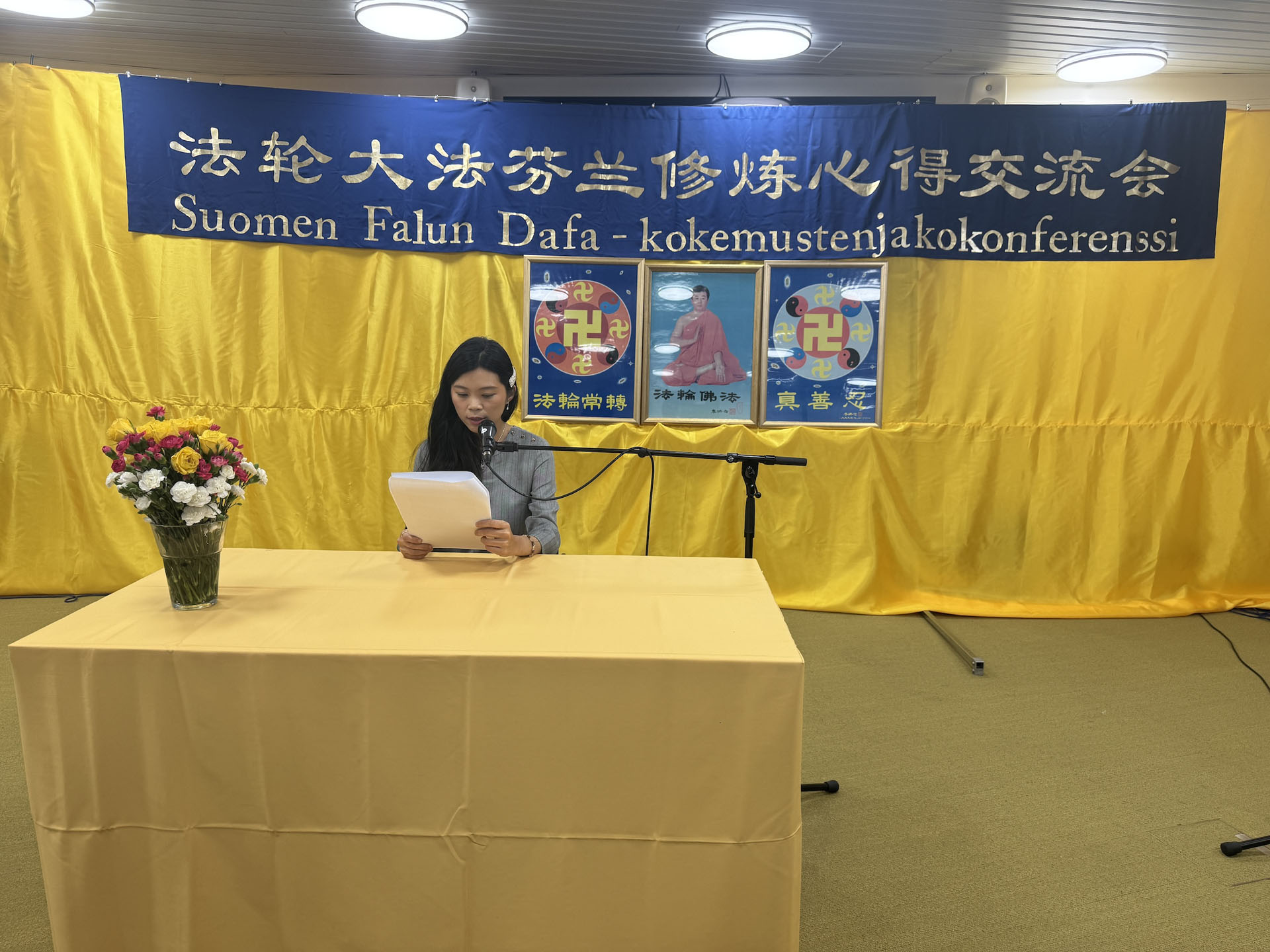 图1~3:中西方学员分享如何学法实修、提升自己的修炼心得。