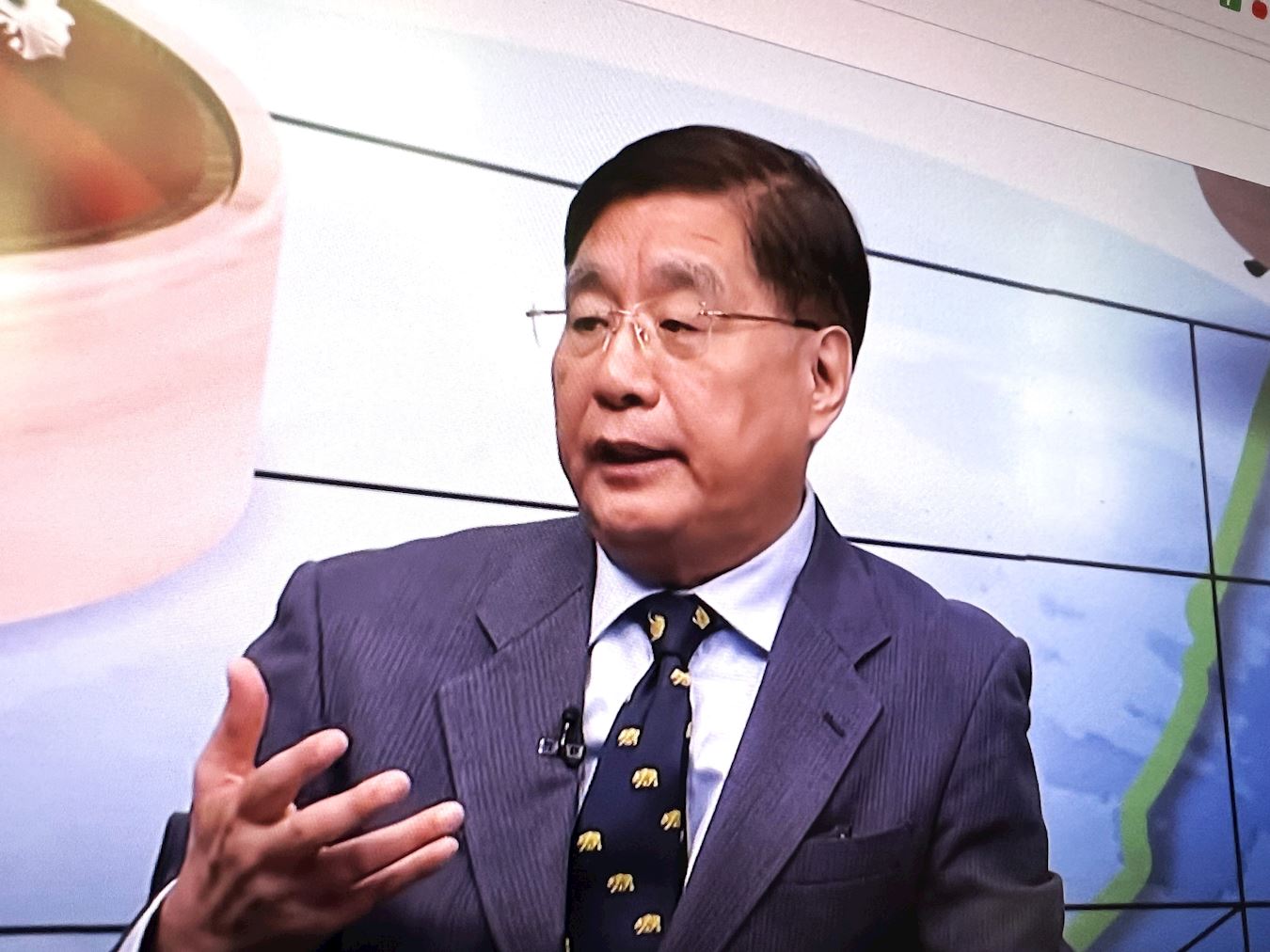 '图1:台湾关怀中国人权联盟创会理事长人杨宪宏表示:法轮功代表中国人的良心。'