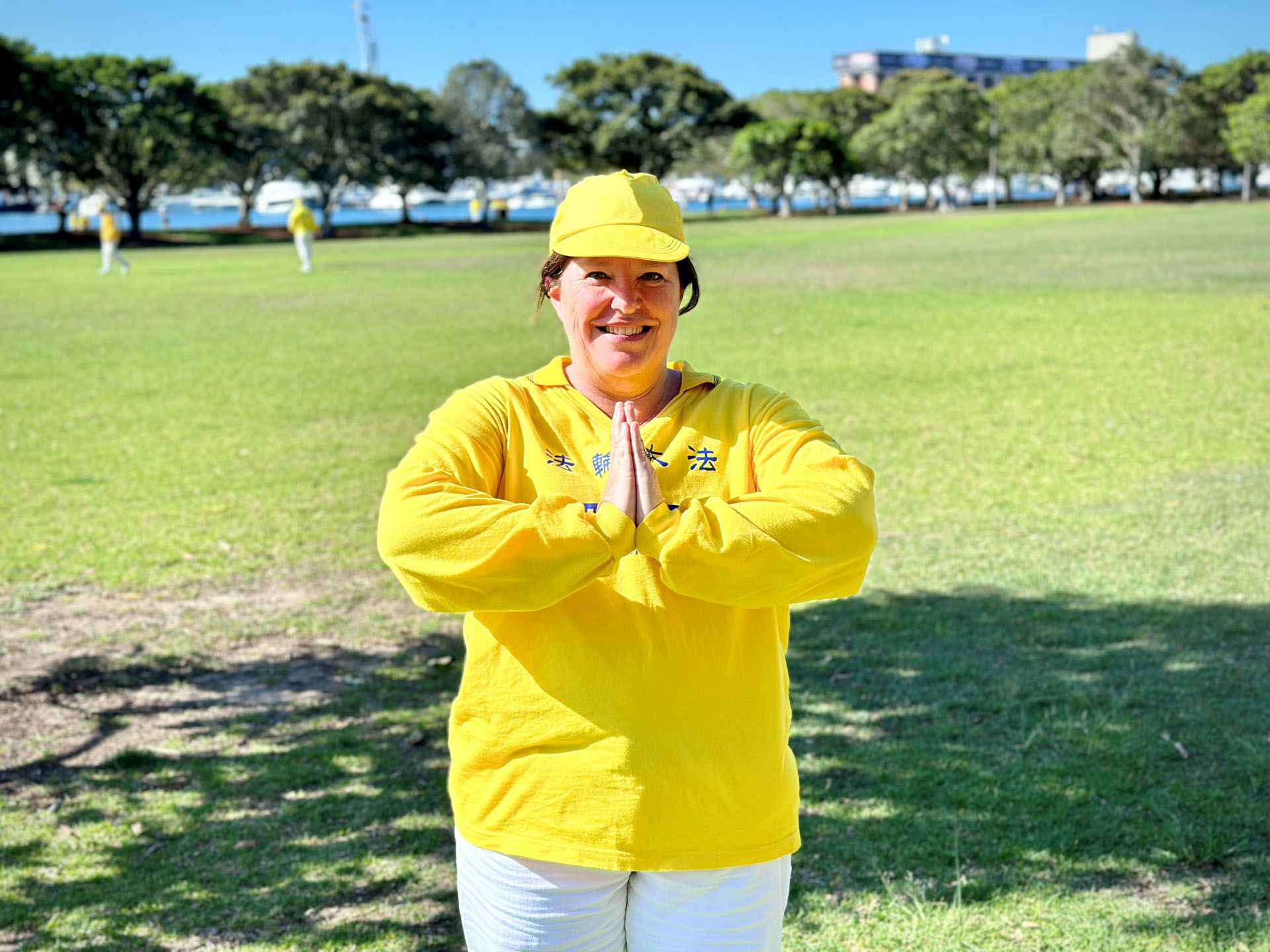 图6:西澳为残障人士服务的社工苏珊(Susan M)感恩有缘修炼大法,在精神境界上得到真正的提升。