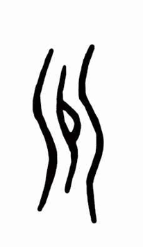 图8:州,甲骨文,水中的高地。