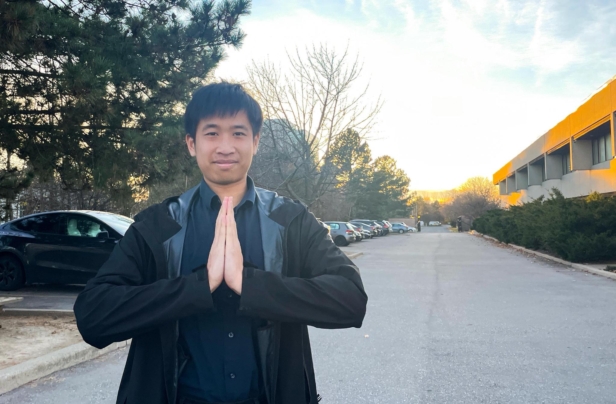 图3:陈泰弘恭祝师父新年快乐。