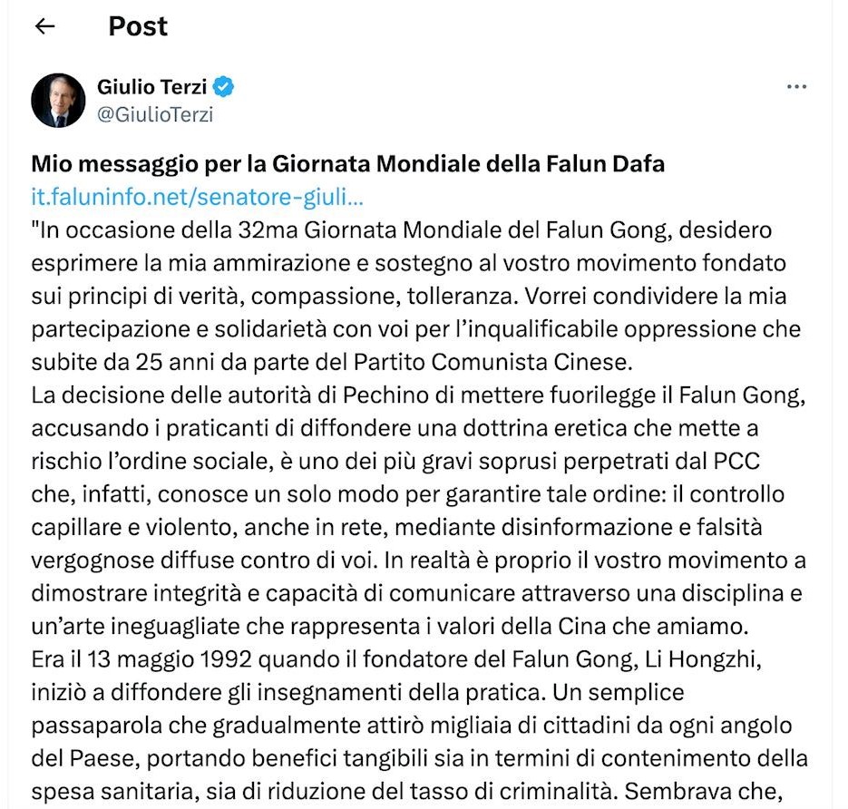 '图2:朱利奥·特尔齐Giulio Terzi)在推特上发帖(推特截图)'