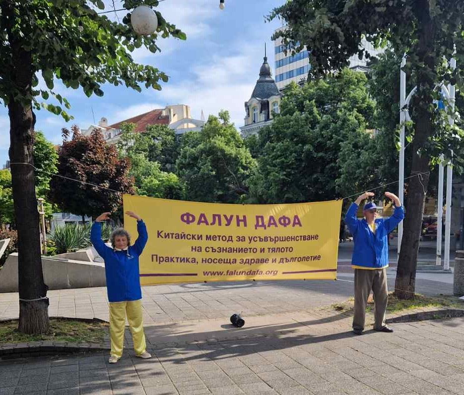 '图7:活动现场的功法展示。左一为凯拉奇卡·帕拉斯科娃(Kerachka Paraskova)'