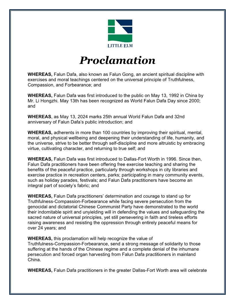 '图20~21:德克萨斯州小橡树市市长柯蒂斯·J·科尼利厄斯(Curtis J.Cornelious)及他颁发的褒奖'