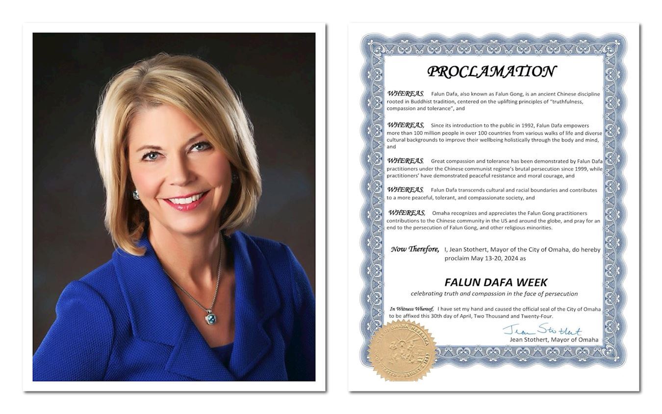 '图31:内布拉斯加州奥马哈市市长珍・斯托瑟特(Jean Stothert) 及褒奖令'