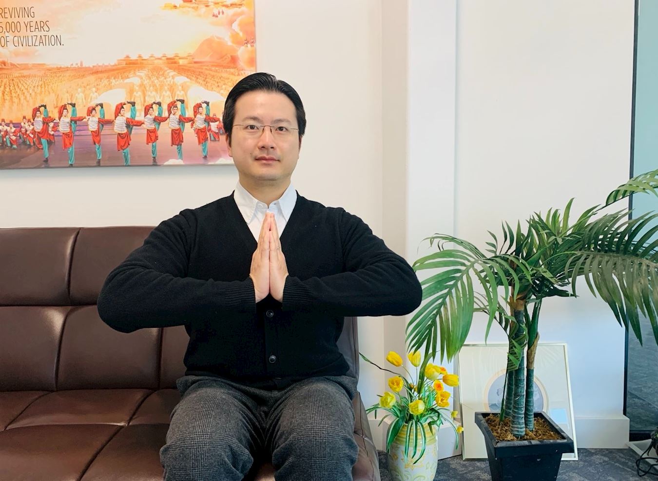 '图3:王祥感谢师父让他从一个重利益的人变得不受金钱和物欲所影响。'