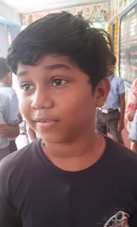 '图8:一名四年级的学生表示,想再炼一次法轮功。'