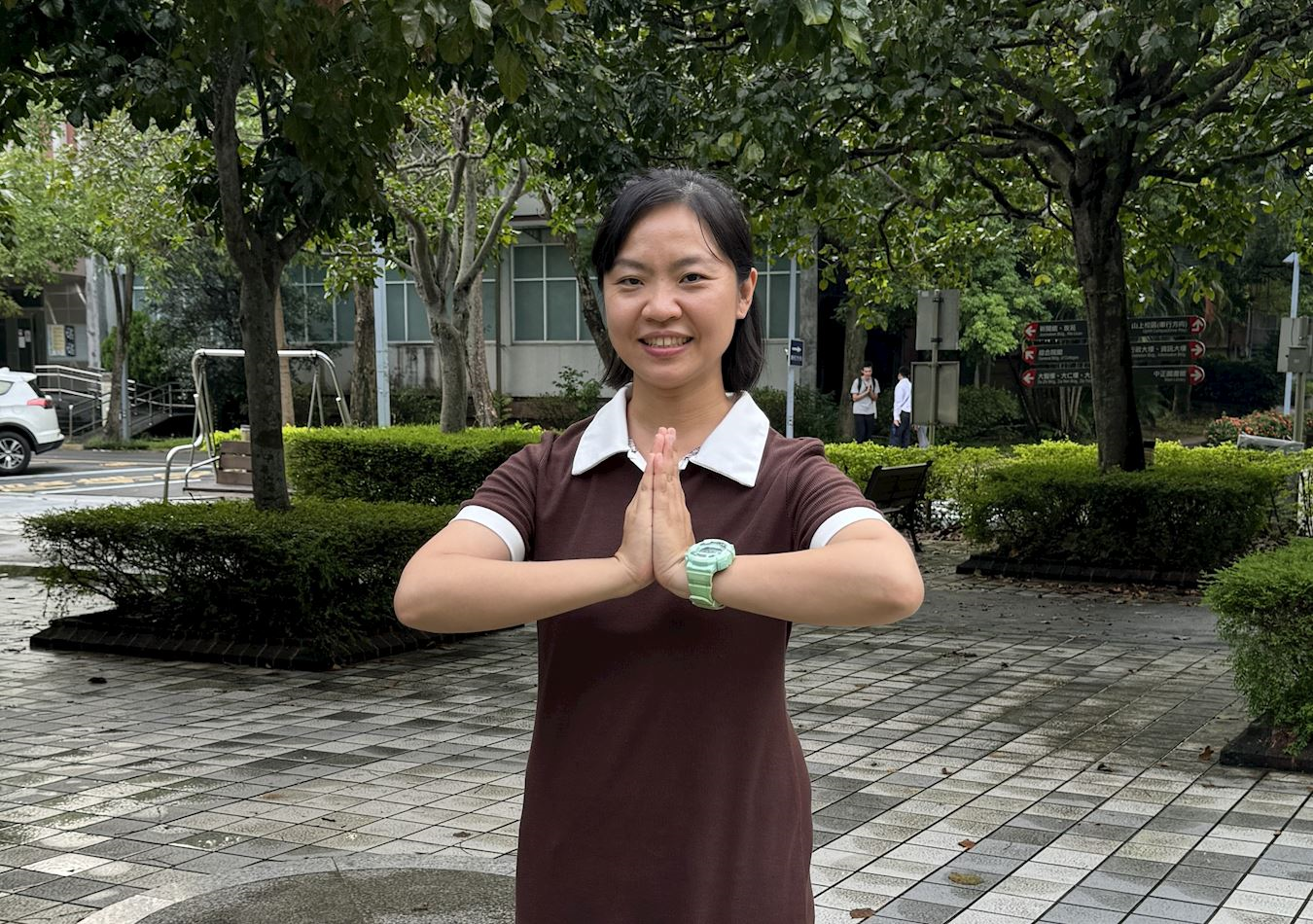 '图3:卉沂相当珍惜和同修比学比修的环境。'