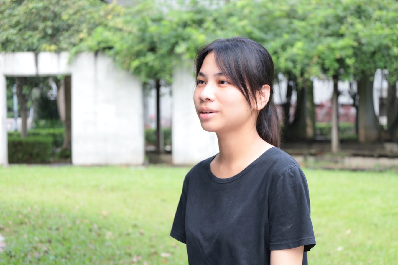 '图6:宛萱表示遇到矛盾,会反过来向内找自己的心。'