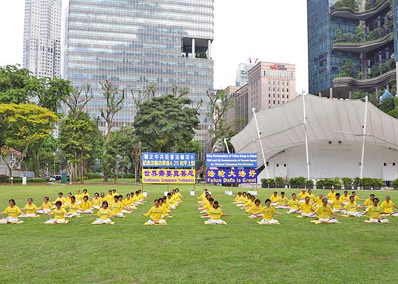 新加坡学员纪念四·二五 民众支持